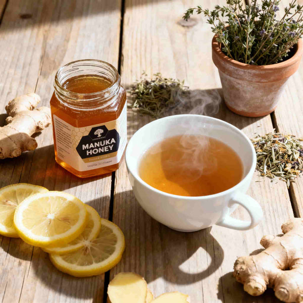 Hausmittel gegen Husten Tee & Honig