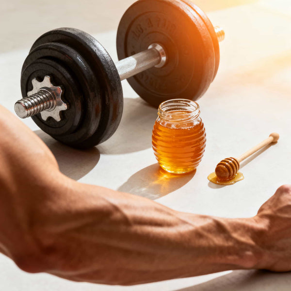 Honig Muskelaufbau mit einer Hantel