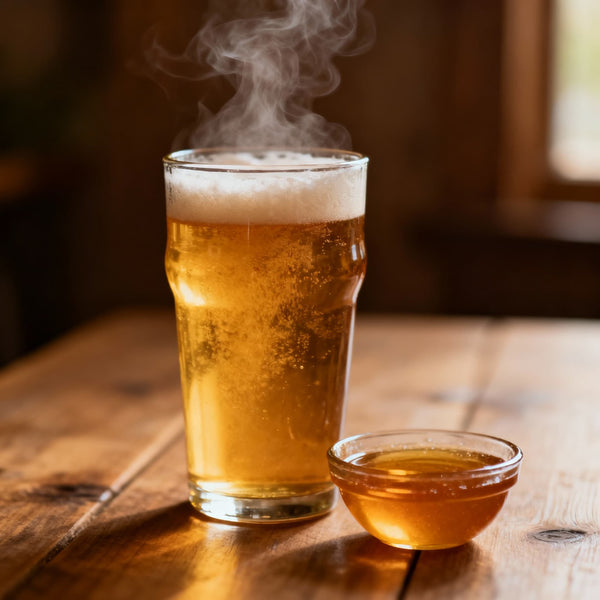 Warmes Bier mit Honig