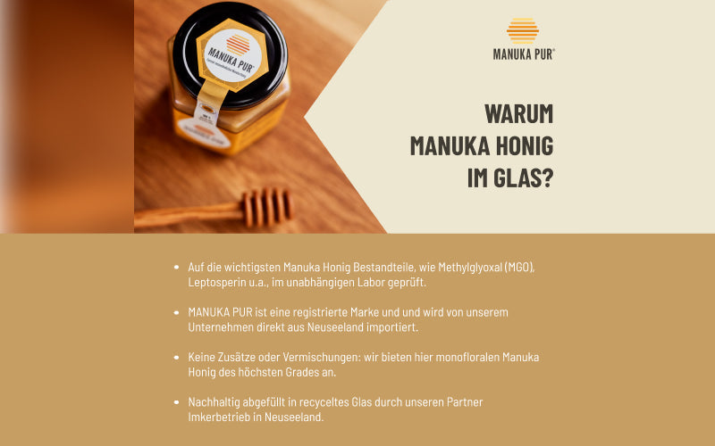 Warum solltest du Manuka Honig im Glas kaufen?
