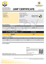 Manuka Honig UMF5 Zertifikat